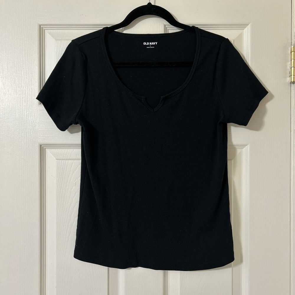 Old Navy Women's Black Short Sleeve Tee